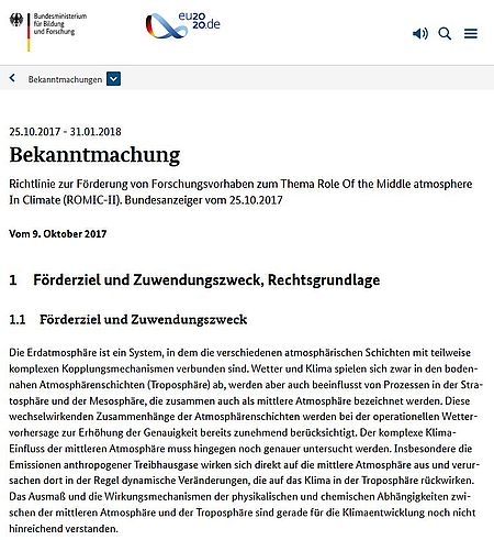 Bekanntmachung BMBF